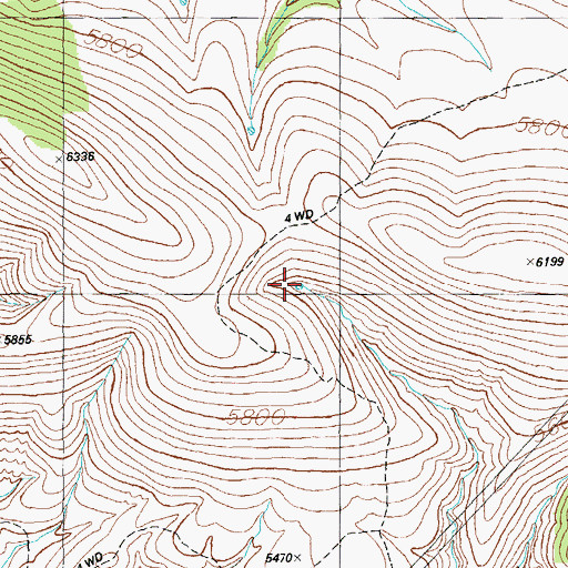 Topographic Map of Bear Up Tank, AZ