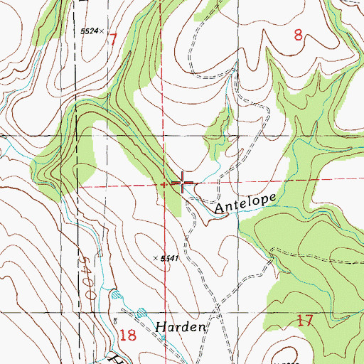 Topographic Map of Antelope Well, NM