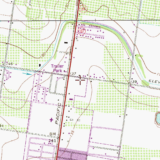 Topographic Map of Mims Elementary School, TX