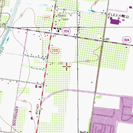 Topographic Map of Castaneda Elementary School, TX