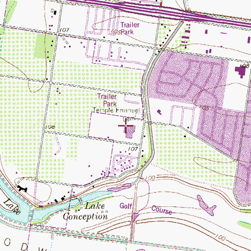 Topographic Map of Brown Middle School, TX