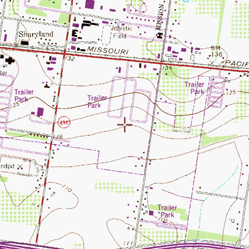 Topographic Map of Romulo Martinez Elementary School, TX