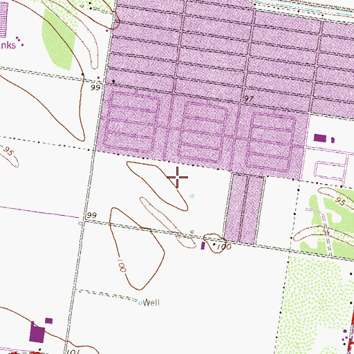 Topographic Map of Houston Elementary School, TX