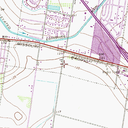 Topographic Map of Jose de Escandon Elementary School, TX