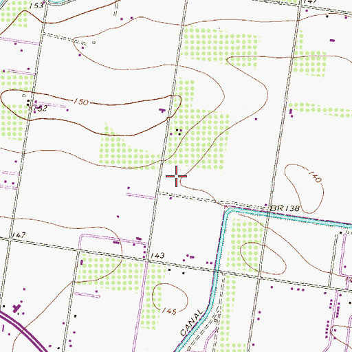 Topographic Map of Memorial Middle School, TX