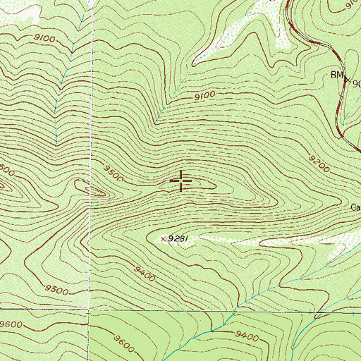 Topographic Map of Cattail Number 1 Dam, CO