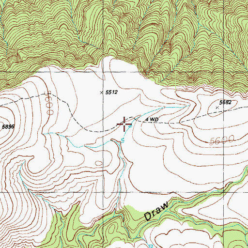 Topographic Map of Coalson Tank, AZ