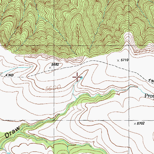 Topographic Map of Two O'Clock Tank, AZ