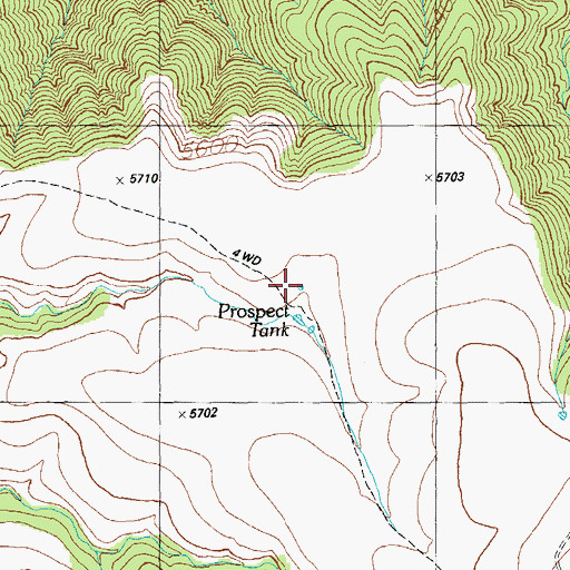Topographic Map of South Silt Tank, AZ