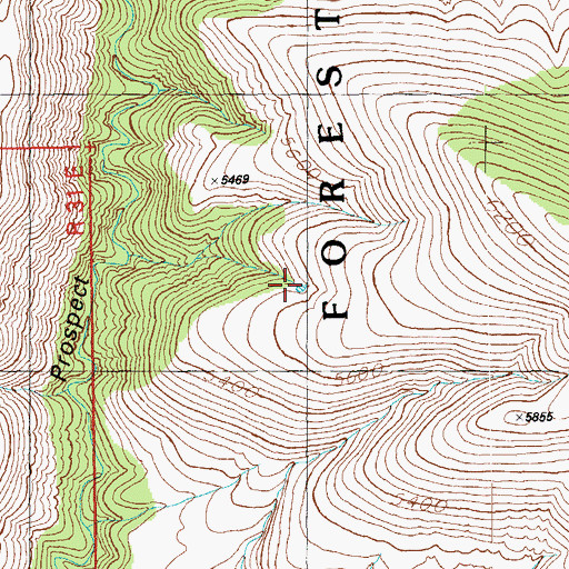 Topographic Map of Prospect Mountain Tank, AZ