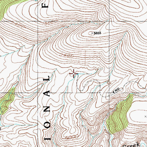 Topographic Map of McDonald Tank Number One, AZ