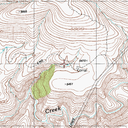 Topographic Map of Horse Range Tank, AZ
