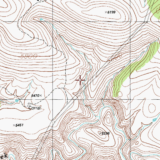 Topographic Map of Bottom Tank, AZ