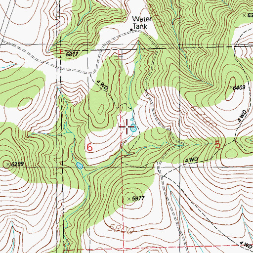 Topographic Map of California Tank, NM