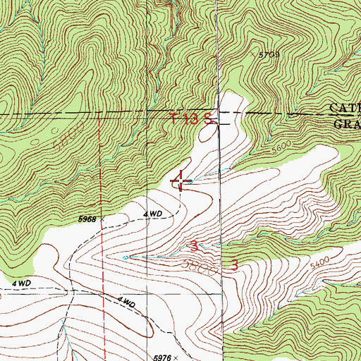 Topographic Map of North Side Tank, NM