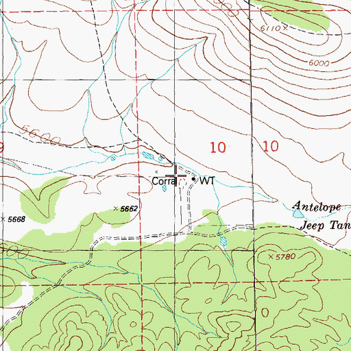 Topographic Map of Old SI Tank, NM