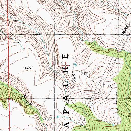 Topographic Map of Boiling Mesa Corral, AZ