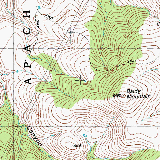 Topographic Map of Jim Tank, AZ