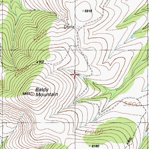 Topographic Map of East Baldy Tank, AZ