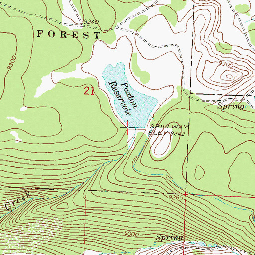 Topographic Map of Paxton Dam, CO