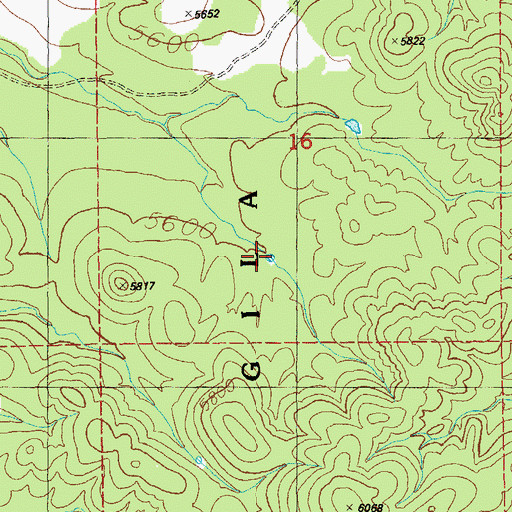 Topographic Map of Hade Springs Tank, NM