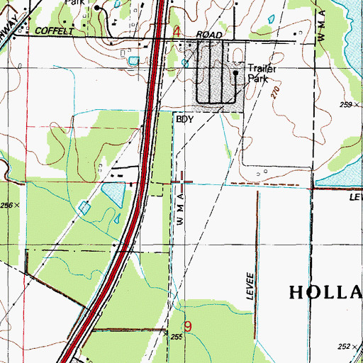 Topographic Map of Church of the Latter Day Saints, AR