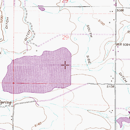 Topographic Map of Lon Hagler Dam, CO