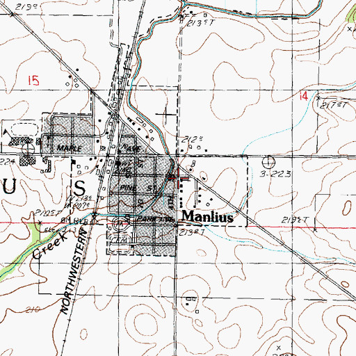 Topographic Map of Trinity Lutheran Church, IL