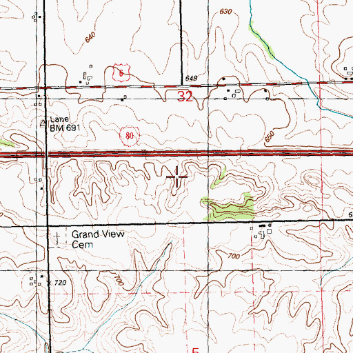 Topographic Map of Hartman Mine, IL