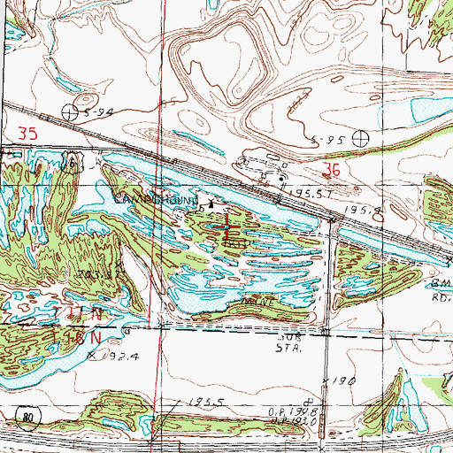 Topographic Map of Midland Mine, IL