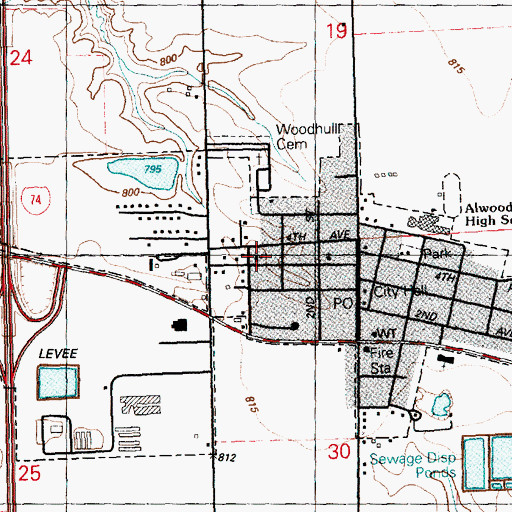 Topographic Map of Bethany Lutheran Church, IL