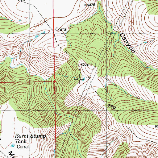 Topographic Map of Coal Creek Tank, AZ