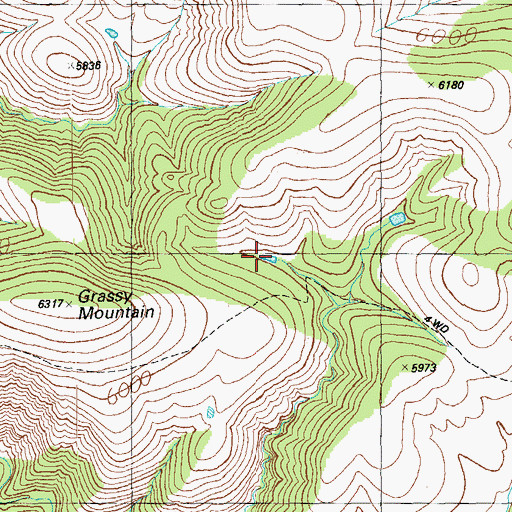 Topographic Map of Grassy Tank, AZ