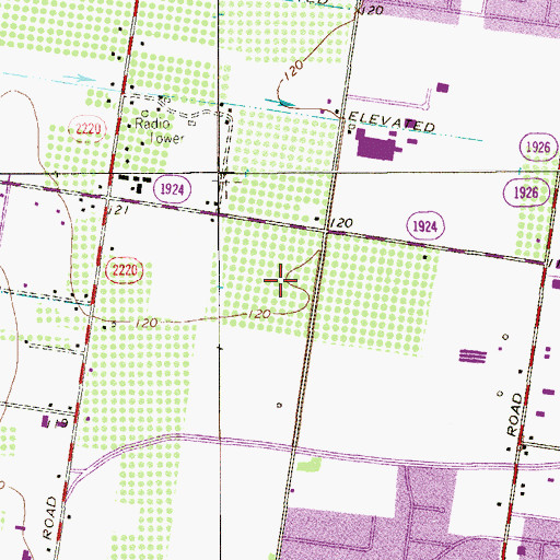 Topographic Map of De Leon Middle School, TX