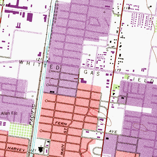 Topographic Map of Milam Elementary School, TX