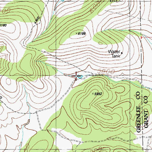 Topographic Map of Deep Tank Number Two, AZ