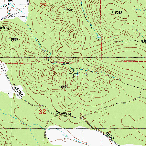 Topographic Map of School Canyon Tank, NM