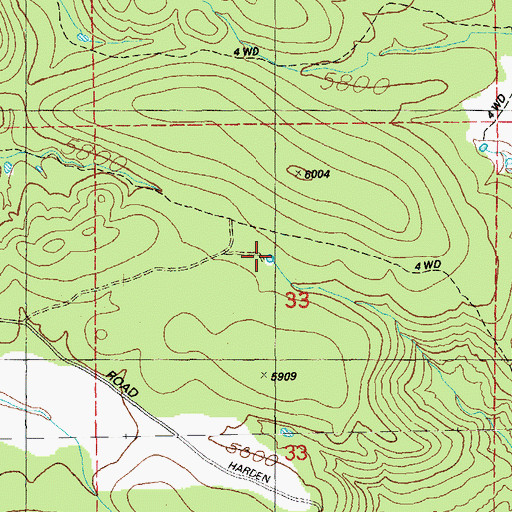 Topographic Map of Prong Tank, NM