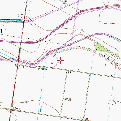 Topographic Map of Garcia Elementary School, TX