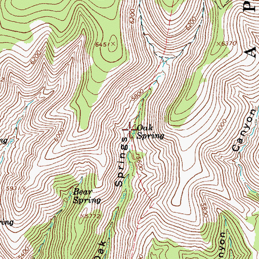 Topographic Map of Upper Oak Spring, AZ