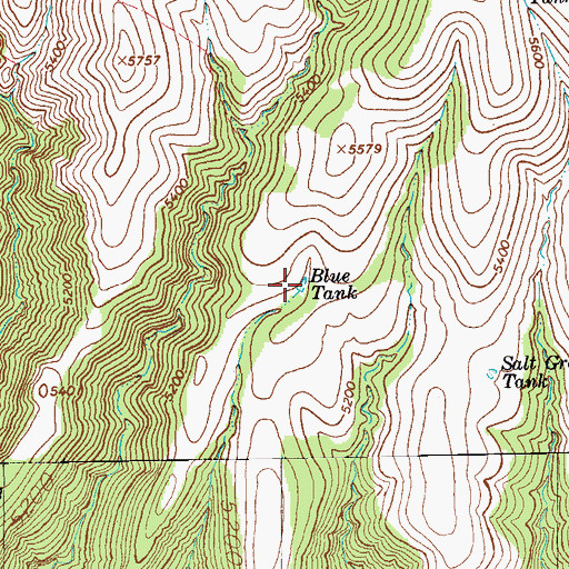 Topographic Map of Sluefoot Blue Tank, AZ