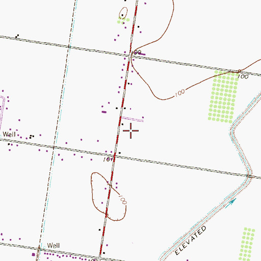 Topographic Map of North San Juan Elementary School, TX