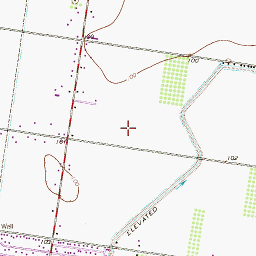 Topographic Map of Reed N Mock Elementary School, TX