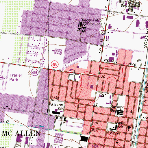 Topographic Map of Retama Park, TX