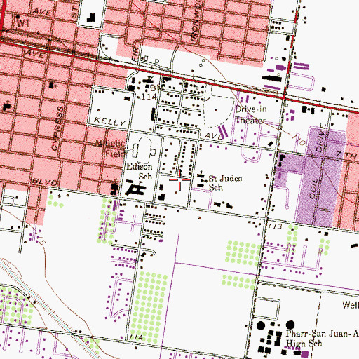 Topographic Map of Witten Park, TX