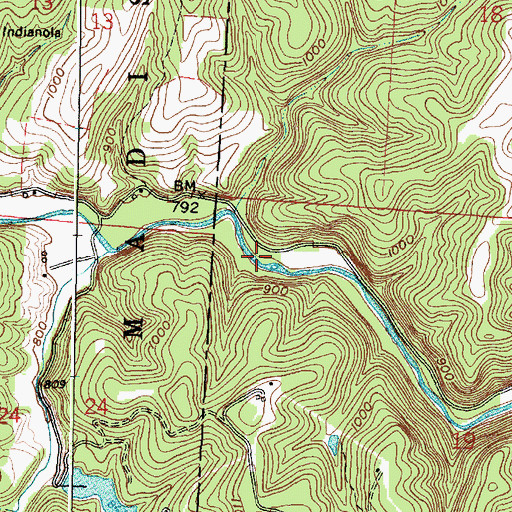 Topographic Map of Drinkle Post Office (historical), OH