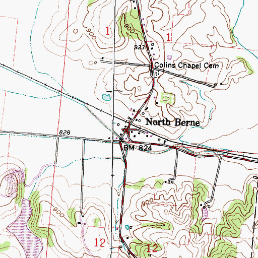 Topographic Map of North Berne Post Office (historical), OH