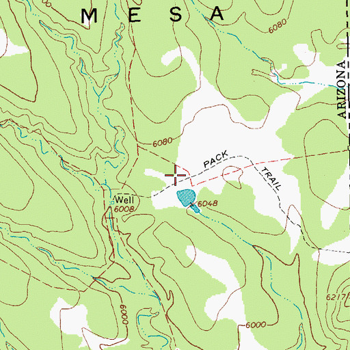 Topographic Map of Alma Trailhead, AZ