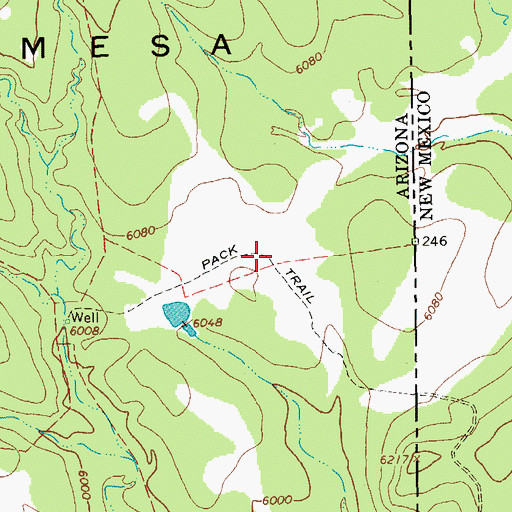 Topographic Map of Stateline Trailhead, AZ