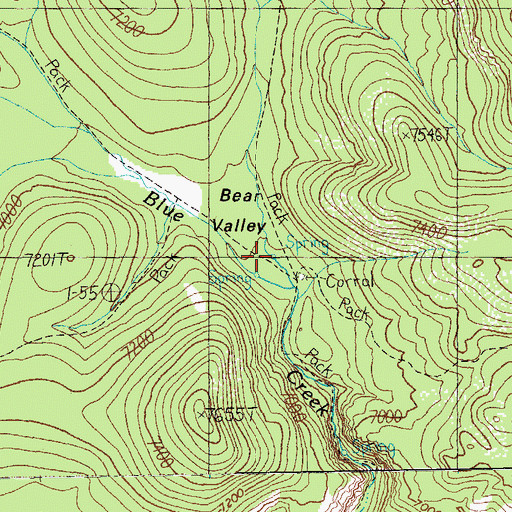 Topographic Map of Bear Valley Cabin Spring, AZ